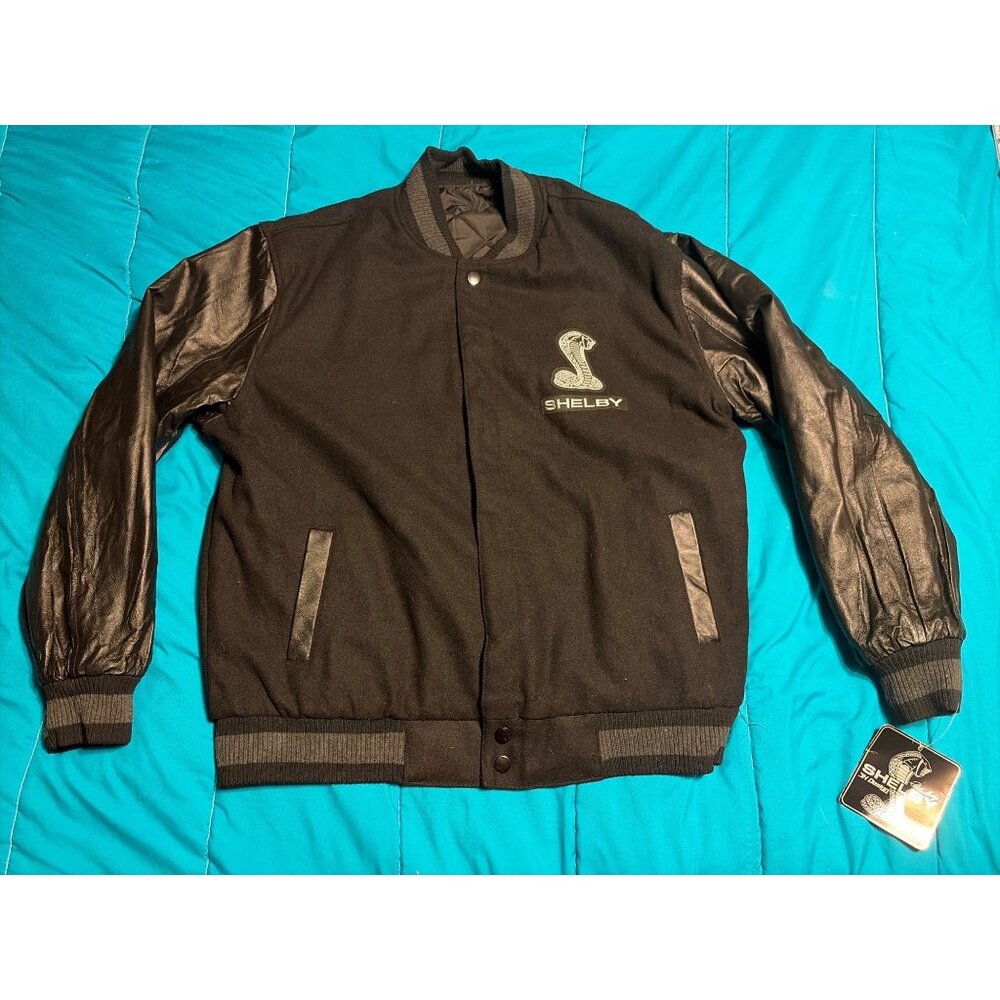 NWT Shelby Leather Reversible Black Jacket Quilted Inner By JH Design Sz Large